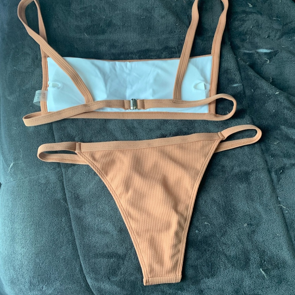 👙New! “IVY” Biege Ribbed Bikini Set - Picture 3 of 10
